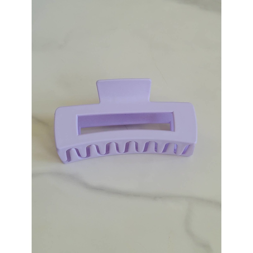 Large Rectangle Claw Clip Hair Accessory Purple